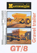 Usado, Mastenbroek GT/8 Gravel Trailer Prospekt GB 2003 brochure Baumaschinen comprar usado  Enviando para Brazil