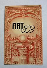 Fiat 509 brochure usato  Milano