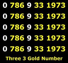 Three number gold for sale  CRAIGAVON