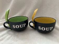 Soup mugs spoons for sale  GLASGOW