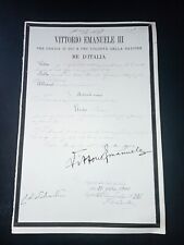Autografo vittorio emanuele usato  Roma