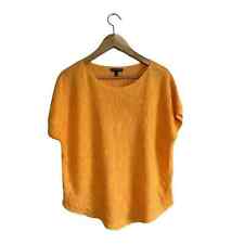 Eileen Fisher Orange Tangerine Short Sleeve Knit Top Size Small, used for sale  Shipping to South Africa