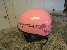 Meio capacete feminino rosa combustível motocicleta tamanho pequeno barba fio e rosas comprar usado  Enviando para Brazil