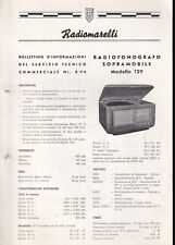 Bollettino 1953 radiofonografo usato  Sezzadio