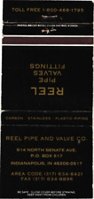 Indianapolis Indiana Reel Pipe and Valve Co., capa de livro de fósforos vintage de carbono comprar usado  Enviando para Brazil