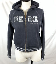 Bebe Sport Hoodie Zip Jacket Size Small Gray Glitter, occasion d'occasion  Expédié en Belgium