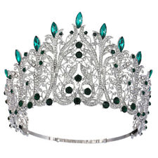 11 cm de altura tiara de cristal corona boda reina princesa graduación ajustable para mujer segunda mano  Embacar hacia Argentina