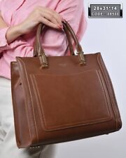 Brown bag made of high-quality leather with a zipper, internal slots and externa for sale  Shipping to South Africa