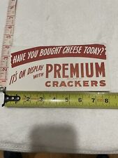 Nabisco premium crackers for sale  Fryeburg