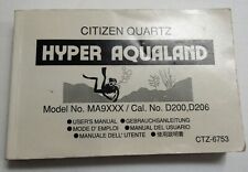 Relógio de mergulho Citizen Hyper Aqualand manual do proprietário, usado comprar usado  Enviando para Brazil