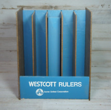 Vintage Westcott Rulers Balcão de Madeira Exibição Livraria Escolar ACME United Corp, usado comprar usado  Enviando para Brazil