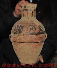 14"Dinastia Antiga Cerâmica Porcelana Zun Copo Garrafa Vaso Vaso Estátua comprar usado  Enviando para Brazil