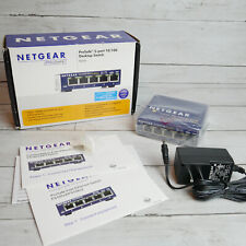 Conmutador Ethernet rápido Netgear ProSafe FS105 5 puertos 10/100 con adaptador de CA segunda mano  Embacar hacia Argentina