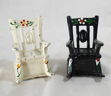 Cadeira de Balanço Ferro Fundido Sal Pimenta Shaker Vintage Miniatura S&P Metal Rústico comprar usado  Enviando para Brazil