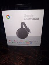 Used, Brand New  Google Chromecast 3rd Gen. Charcoal Netflix Hulu ESPN Cast TV for sale  Shipping to South Africa