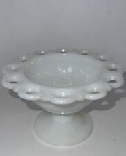 Vintage Old Colony Milk Glass Lace Pedestal Bowls 5” Wide for sale  Shipping to South Africa