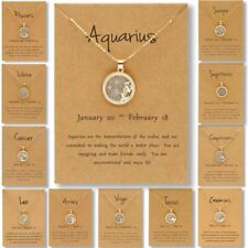 12 Signos del Zodiaco Constelaciones Collar Colgante Mujeres Hombres Joyería Regalo de Cumpleaños segunda mano  Embacar hacia Argentina