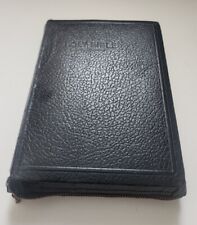 Vintage 1952 KJV Holy Bible Old & New Testaments- leather zip cover -cross charm for sale  Shipping to South Africa