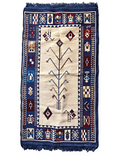 Tapete de área tradicional tecido de algodão com franjas 25,5” x 47” boho decoração para casa, em excelente estado usado comprar usado  Enviando para Brazil