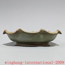 Horno oficial de porcelana Ru 8" China Song exquisita bandeja de inscripción bandeja de paletas placa segunda mano  Embacar hacia Argentina