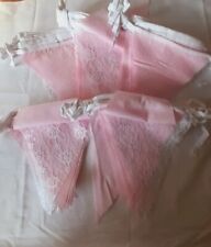 Pink bunting lace for sale  Shipping to Ireland
