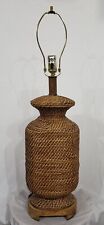 Wicker table lamp basket woven 31 inch  for sale  Shipping to South Africa