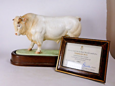 ROYAL WORCESTER CHAROLAIS BULL ""VAILLANT"" RW3824 - DORIS LINDNER - CON CERTIFICADO. segunda mano  Embacar hacia Argentina