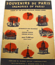 Souvenirs De Paris (Memories of Paris) 10 cancioneros franceses 1944 segunda mano  Embacar hacia Mexico