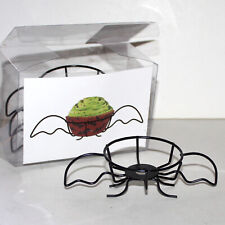 Bat Individual Cupcake Stand Pack 4 Negro Metal Decoración Halloween NUEVO en Caja segunda mano  Embacar hacia Argentina