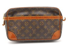 Käytetty, Louis-Vuitton Second Clutch Bag Monogram Compiegne 28 Brown myynnissä  Leverans till Finland