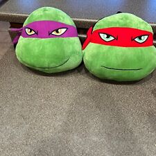 Lote de 2 almohadas con cabeza de felpa TMNT Donatello y Raphael segunda mano  Embacar hacia Mexico