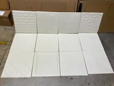 Ceiling Tiles 20x20 Styrofoam Glue Up Antique White Satin LOT of 12 pcs AS IS for sale  Shipping to South Africa