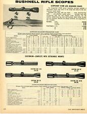 1972 Print Ad of Bushnell Rifle Scopes Scopechief IV-DM & Custom DM, used for sale  Shipping to South Africa