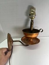 Used, Copper Wall Lamp Electric Vintage Plug In Candlestick for sale  Shipping to South Africa