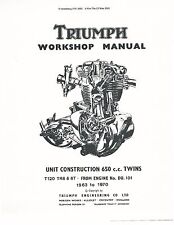 Triumph workshop service for sale  Lexington