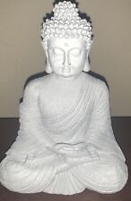 Used, Buddha Statue Concrete Religion Grey Garden Lawn Decor Peace Buddhism 9" Tall for sale  Shipping to South Africa