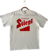 NEW Authentic Stiegl Logo Beer Salzburger Salzburg Austrian White T-Shirt, used for sale  Shipping to South Africa