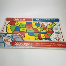 Vintage Playskool Wooden Puzzle US United States Map 1975 Sealed (SH)* for sale  Bradenton