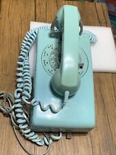 VTG Turquoise AQUA BLUE ROTARY WALL PHONE Western Electric 554, used for sale  Rancho Cucamonga