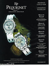 PUBLICITE ADVERTISING 065  2007  EP PEQUIGNET  montre MOOREA CHRONO QUARTZ, occasion d'occasion  Roquebrune-sur-Argens