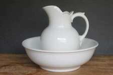 Used, Antique White Ironstone Pitcher & Basin Bowl Set Gorgeous Early 1900's for sale  Shipping to South Africa