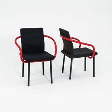 Cadeiras de jantar Ettore Sottsass da década de 1990 para Knoll mandarim vermelho/preto 7x disponível, usado comprar usado  Enviando para Brazil