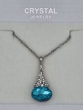 Oval gemstone necklace for sale  WOODFORD GREEN