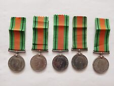 Job Lot Group 5 x British WW2 WWII Defence Medals with Ribbons, used for sale  EAST GRINSTEAD