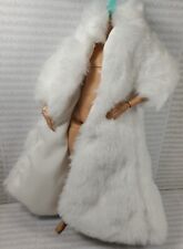 N30 ~ COAT (S) ~ FULL LENGTH WHITE FAUX FUR CLOTHING FITS BARBIE FASHION DOLL for sale  Shipping to South Africa