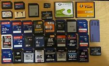 Lote de trabajo mixto de 34 tarjetas de memoria mixtas, SD, Microsd, MMC, tarjeta XD, Flash, Sony segunda mano  Embacar hacia Mexico