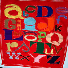 Handmade Afghan Throw / Blanket ABC in MCM  Script POP Art for sale  Shipping to South Africa