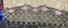 Banco de ferro fundido vintage traseiro treliça design rosas 44” X 15” H comprar usado  Enviando para Brazil