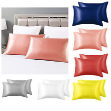 Satin Pillowcase Soft Silk Pillow Cushion Covers Home Decor Bed Bedding for sale  Shipping to South Africa