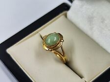 9ct Yellow Gold Ring With Jade Size L1/2  Hallmarked Lovely 🤩 for sale  Shipping to South Africa